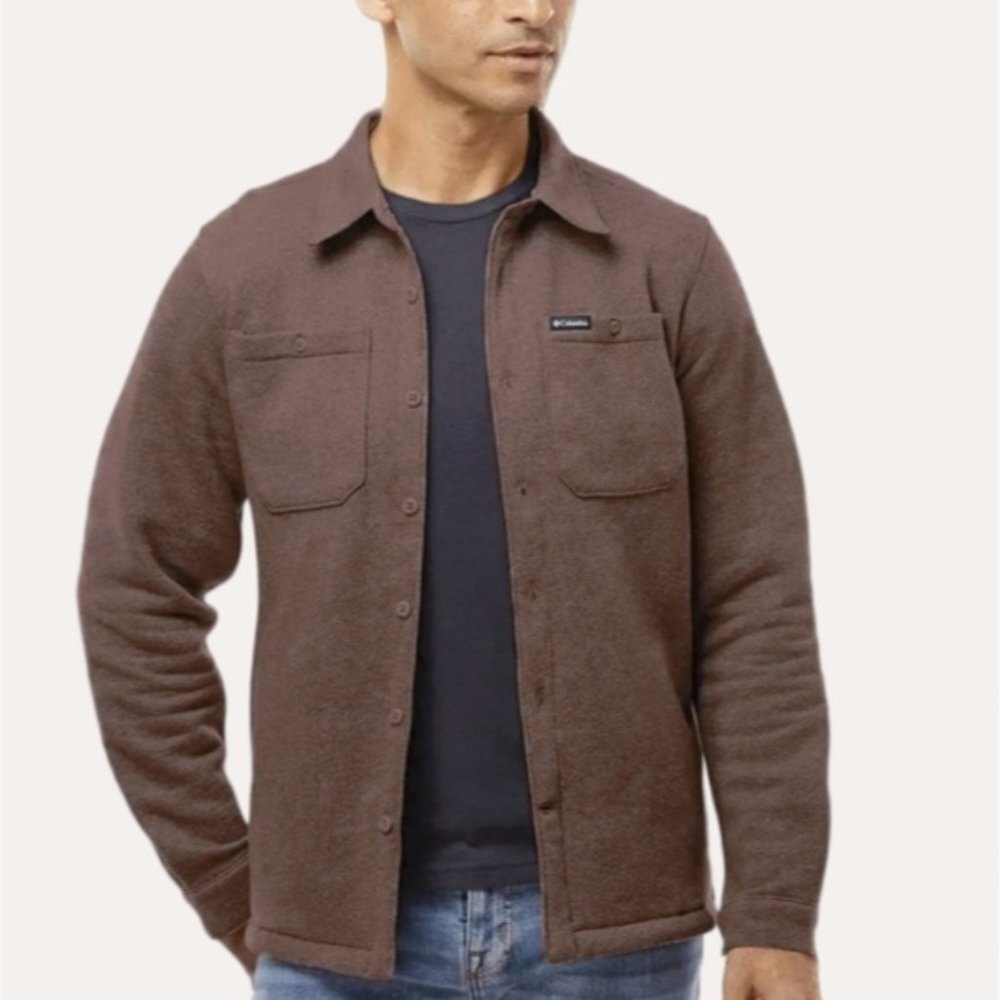 Mens COLUMBIA "Great Hart Mountain" Shirt Jacket in Cordovan Heather
